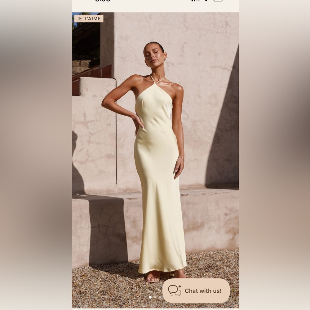 Billy J Chiara Maxi Dress | AUS Size 6, US Size 2 | Yellow | Worn Once